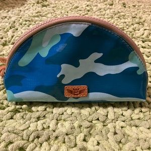 Consuela Medium Cosmetic Bag Blue Camo Print
